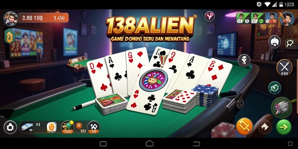Screenshot utama 138ALIEN menampilkan gameplay seru permainan Domino.