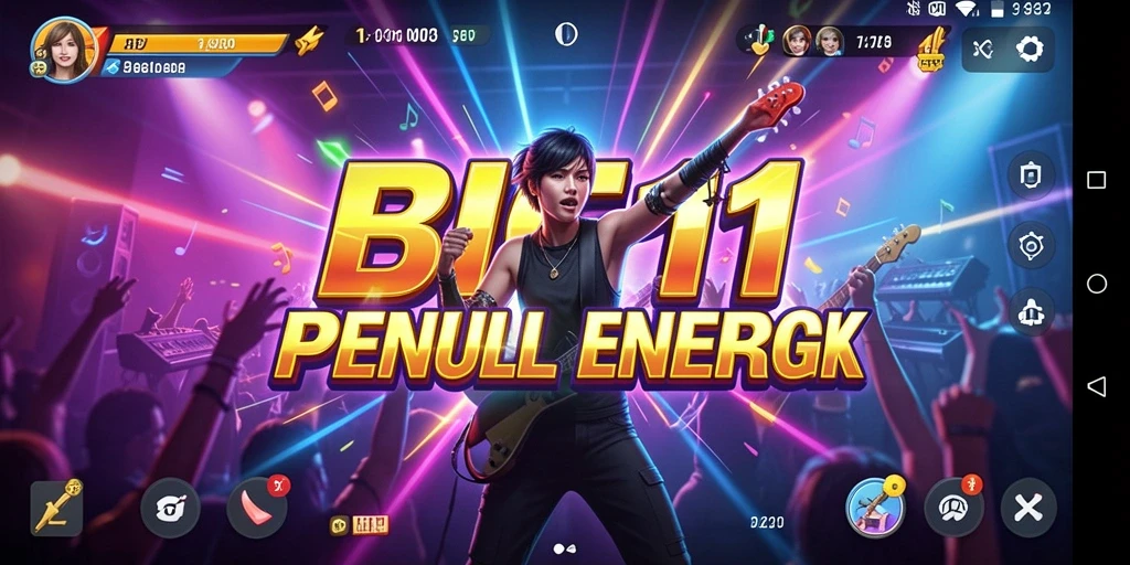 Screenshot utama BIG11 menampilkan gameplay interaktif musik.