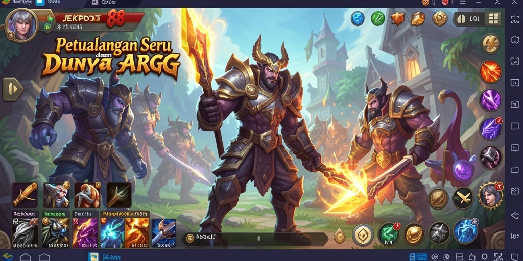 Tampilan gameplay seru JEKPOT88 dalam aksi ARPG.