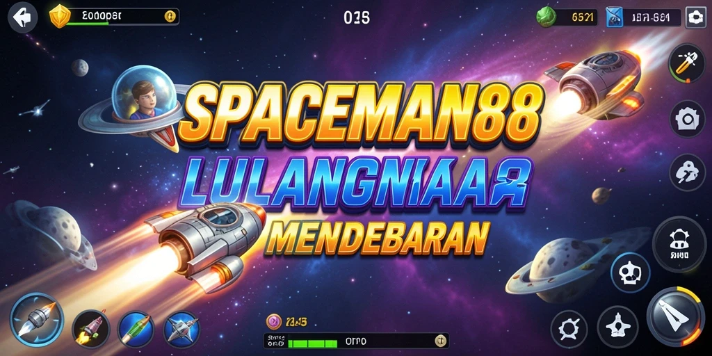 Gameplay SPACEMAN88 menampilkan balapan luar angkasa yang seru dan menantang.