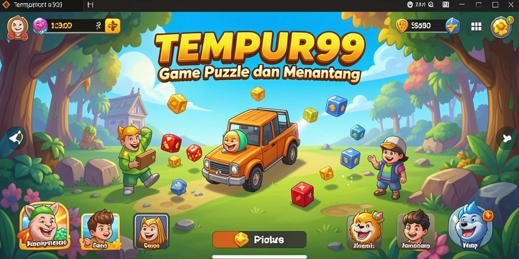 Tampilan gameplay TEMPUR99 yang seru dan penuh tantangan puzzle.